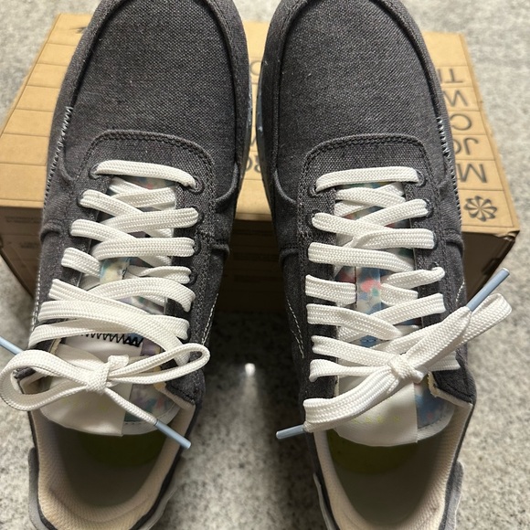 Nike Daybreak DBreak Type Recycled Canvas Iron Grey/Barely Volt White size 9.5 - Picture 9 of 14